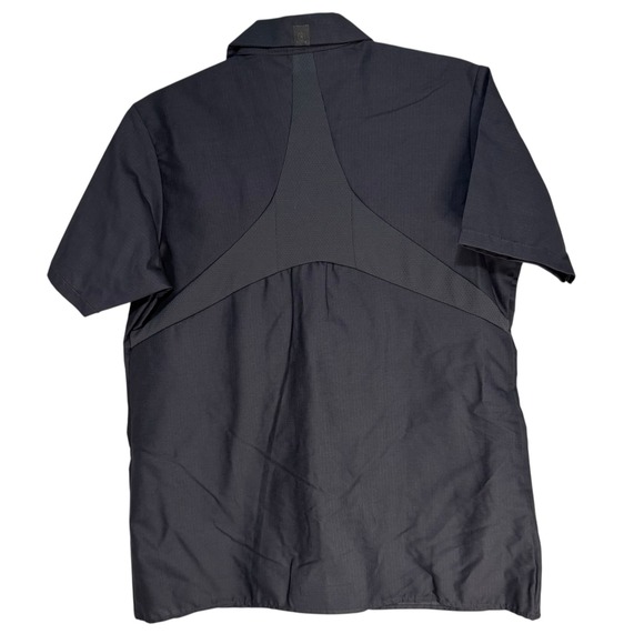 Red Kap Short Sleeve Work Shirt Black Button Front Utility Mens Medium - Picture 12 of 15